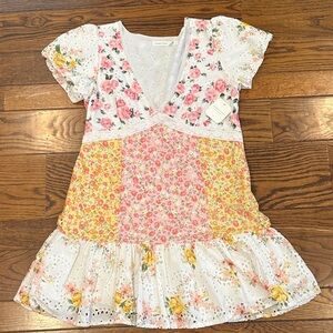 Altar'd State Dress with Floral Patchwork